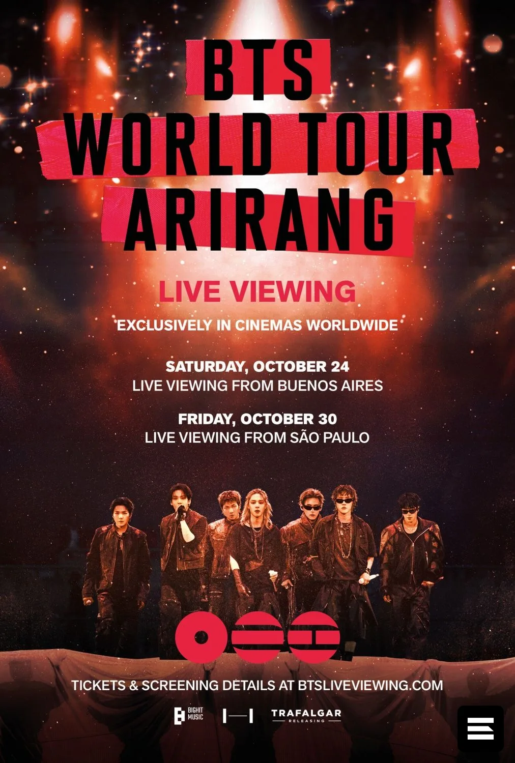 BTS: показы Live Viewing в кинотеатрах Сан-Паулу — продажа билетов открылась