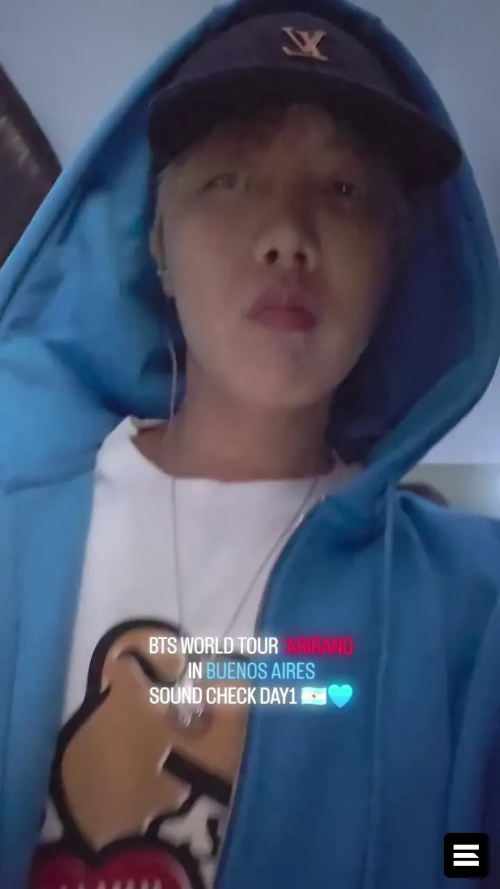 J-Hope (BTS) показал саунд-чек первого дня концерта тура в Буэнос-Айресе