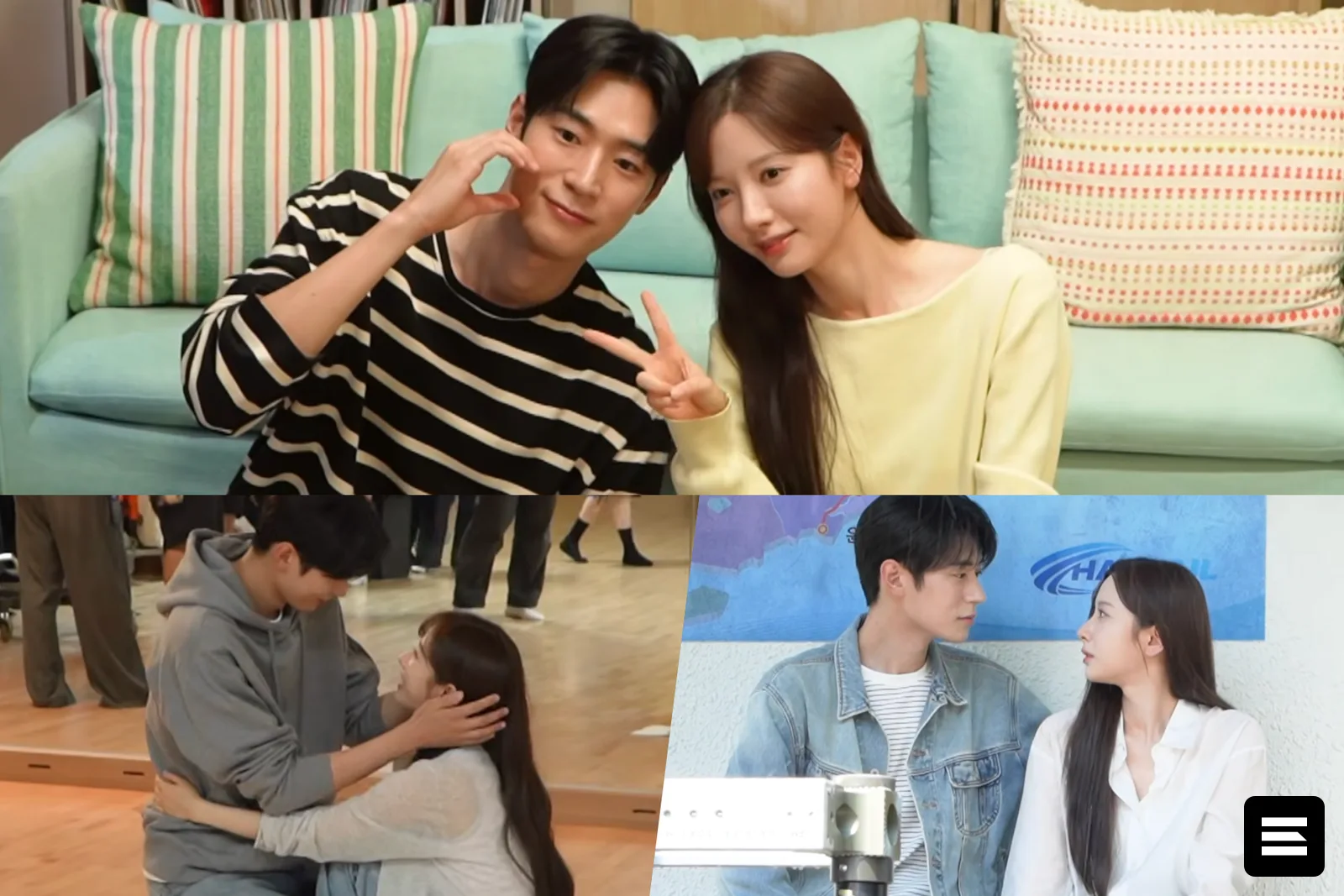 Kim Ji Yeon и Park Seo Ham: съёмки романтических сцен дорамы «Dive Into You»